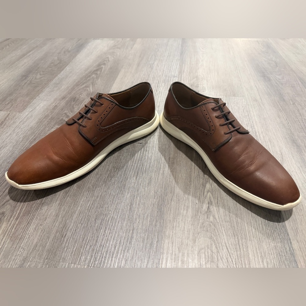 Johnston & Murphy Hennings Plain Toe in Mahogany Full Grain - Picture 9 of 10